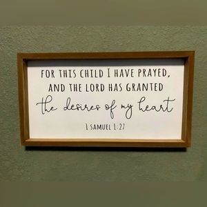 VILIGHT HOME 9"L x 15.5"W brown frame white  paper background with black script.